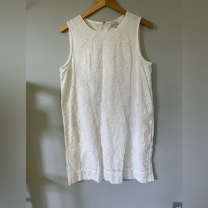 Gap white floral lace cotton dress size medium